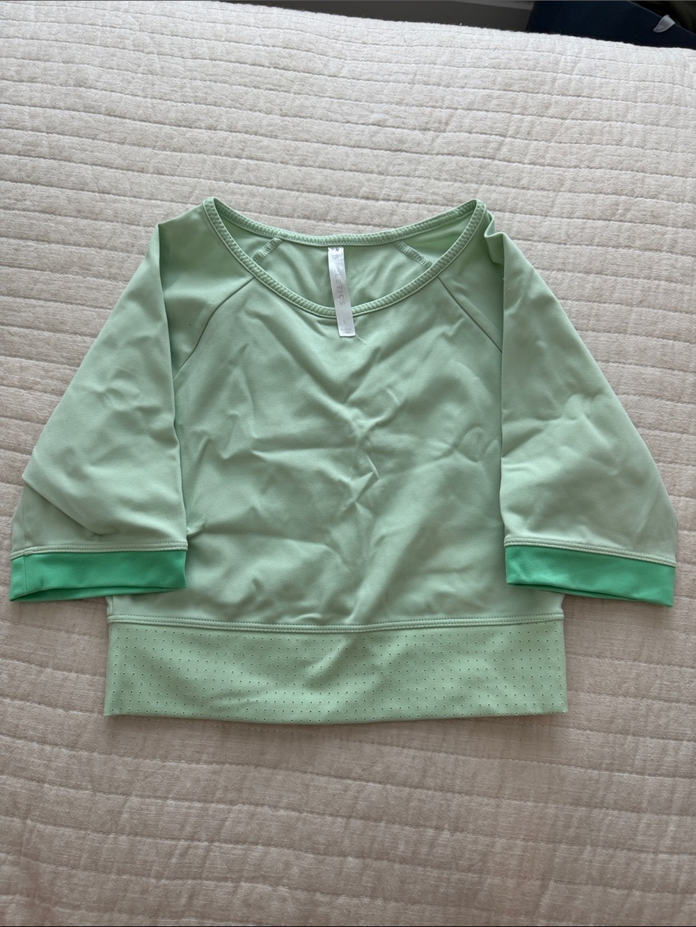 Fabletics Mint Green Short-Sleeve Athletic Top